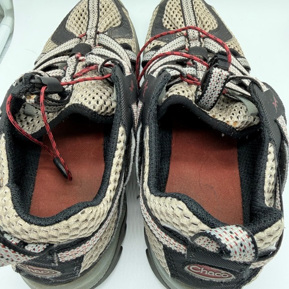 Chaco Mens Outcross Evo 1 Water Shoes Hiking Size 12 Gray Red Quick Lace - Picture 7 of 8
